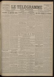 Le Télégramme du Nord. Edition du lundi 22 décembre 1919 | 