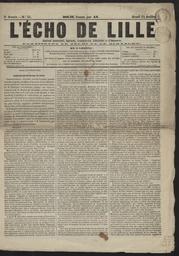 L'Écho de Lille : journal théâtral, industriel, commercial, littéraire et d'annonces