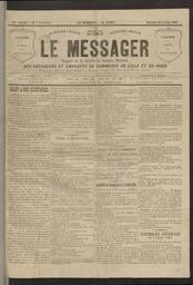 Le Messager : organe de la société de secours mutuels des voyageurs et employés de commerce de Lille et du Nord
