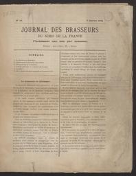 Journal des Brasseurs du Nord de la France : paraissant une fois par semaine