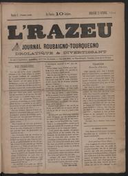 L'Razeu : journal roubaigno-tourquigno, drôlatique et divertissant