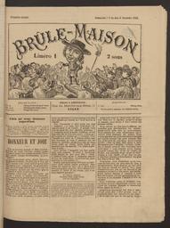 Brûle-Maison : journal politique et drôlatique en patois de Lille