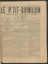 Le P'tit-Quinquin : journal in patois qui s'imprime l'sam'di