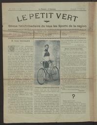 Le Petit vert : revue hebdomadaire de tous les sports de la région