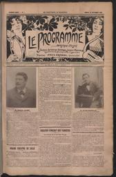 Le Programme artistique illustré : journal littéraire, théâtral, sportif, mondain, organe de toutes les distractions à Lille et la région du Nord