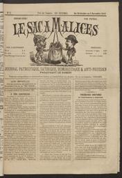 Le Sac à malices : journal patriotique, satirique, humouristique et anti-prussien, paraissant le samedi / Directeur-gérant : J-B Cattoire