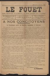 Le Fouet : organe socialiste de la Madeleine et de Berkem