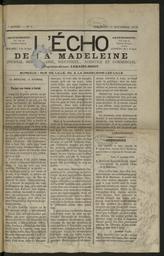 L'Echo de la Madeleine : journal hebdomadaire, industriel, agricole et commercial