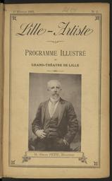Lille-artiste : programme illustré du Grand-Théâtre de Lille / Gérant P. Liénard