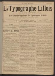 Le Typographe lillois : organe officiel de la Chambre syndicale des typographes de Lille