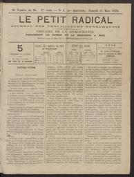 Le Petit radical : journal des travailleurs dunkerquois, organe de la démocratie