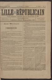 Lille républicain : journal républicain progressiste de la 3e circonscription de Lille, paraissant le jeudi et le samedi