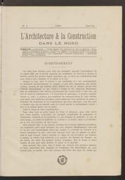 L'Architecture et la construction dans le Nord : publication mensuelle de la Société régionale des architectes du Nord de la France (Nord, Pas-de-Calais, Somme)