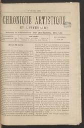Chronique artistique et littéraire