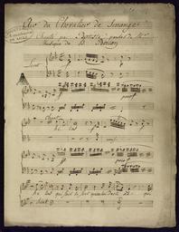 Air du chevalier de Senanges // chanté par Baptiste, paroles de Mr... // musique de H. Berton