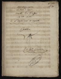 L'impressario in Augusto ou le directeur dans l'embarras opéra bouffo en deux actes représenté sur le théâtre de Monsieur, musique del S.gor Cimarosa Paroles françaises par Mr D*** | Cimarosa Domenico (1749-1801). Compositeur