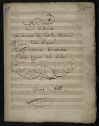 Rondo // ah tornar la bella aurora // del signor // Domenico Cimarosa // della Vergine del Sole