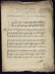 Air de maison à vendre chanté par Mlle Phillis Ainée. Paroles de Duval, musique de Dalayrac. Arrangé pour le piano ou harpe par A. E. Trial