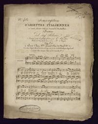 N° 481 souscription d'ariettes italiennes... Duettino del Sigr Federici arrangé pour le piano-forte par G. Spontini...