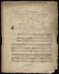 N° 478 souscription d'ariettes italiennes. 21e année faisant suite au journal de feu Bailleux. Polacca Del Signor Fédérici. Nel Castor e Polluce. Arrangée pour le piano-forte par G. Spontini...