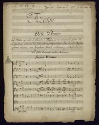 Azolan // acte premier // le Théâtre représente la chambre d'Azolan... // Scène première