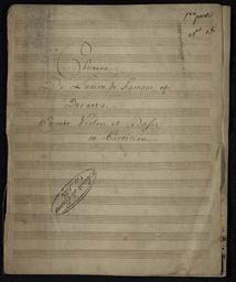 Ouverture et chacone | Floquet Étienne-Joseph (1748-1785). Compositeur