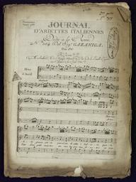 Journal d'ariettes italiennes dédié à la Reine n° 104 Del Sigr Gazaniga