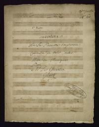 Ouverture // De La Rencontre imprévue // Comédie en trois actes // Mise en Musique // Par Mr Le Chevalier // Gluck