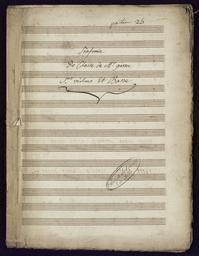 Simphonie de chasse à deux violons alto et basse deux hautbois deux cors et deux basses composée par Mr Gossec