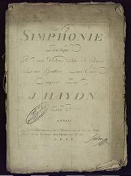 N° 9 sinphonie périodique à deux violon alto et basse deux hautbois deux cors composé par J. Haydn