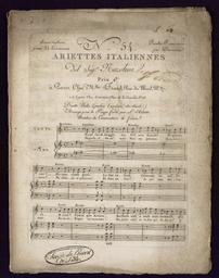 N° 54 paroles françaises par Desriaux ariettes italiennes del sigr Nasolini... duetto nella Zenodia arrangé pour le piano forte par L. Adam