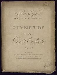 Proserpine musique de Mr Paisiello ouvertures à grand orchestre