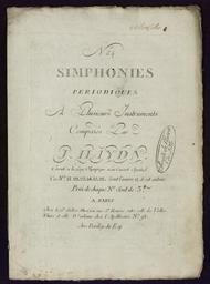 N° 24 simphonies périodiques à plusieurs instruments composés par J. Haydn exécuté à la loge olympique et au concert spirituel les n° 21. 22. 23. 24. 25. 26 sont l'œuvre 51 de cet auteur