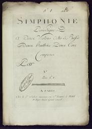 Simphonie périodique à deux violons alto et basse deux hautbois deux cors composées par Ditters