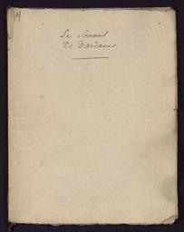 Le sommeil de Dardanus fragment de // L'ancien opéra de Dardanus de Rameau avant les changements