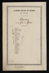Ouverture de la fête de Flore
