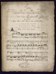 N° 61 ariettes italiennes del Sigr N. Zingarelli. Rondo (a consolar tue pene). Arrangé pour le piano forte, par L. Adam...