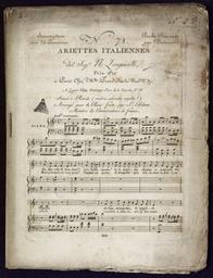 N° 71 ariettes italiennes del Sigr N. Zingarelli. Scena e rondo (ombra adorata aspetta). Arrangé pour le piano forte, par L. Adam...
