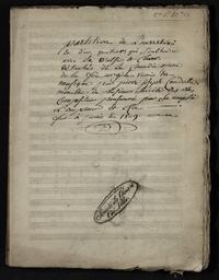 Partition de l'ouverture // et d'un quatuor, qui s'enchaîne // avec la valse et chœur. // détachés de la comédie, opéra // de la fée urgèle remis en // musique par Pierre Joseph Candeille // membre de plusieurs sociétés des arts, // compositeur pensionné par Sa majesté // L'empereur et Roi. // fait à paris en 1809