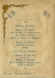[Album pour images et chromo] : [Menus : ca.1876 - ca.1904] | 