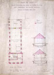 Ville de Lille : Plans et coupes de l’hôtel de ville (1877 et 1917)