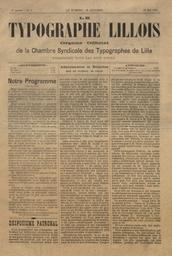 Le Typographe lillois : organe officiel de la Chambre syndicale des typographes de Lille