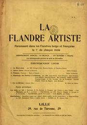 La Flandre artiste : revue mensuelle de l'art flamand contemporain