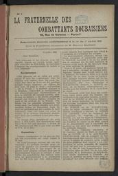 La Fraternelle des combattants roubaisiens / Présid. Maurice Barrés