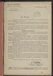 Qui vive ? Marcq : Lettre confidentielle / Vicaire F. Vieren