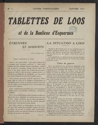 Tablettes de Loos et de la banlieue d'Esquermes
