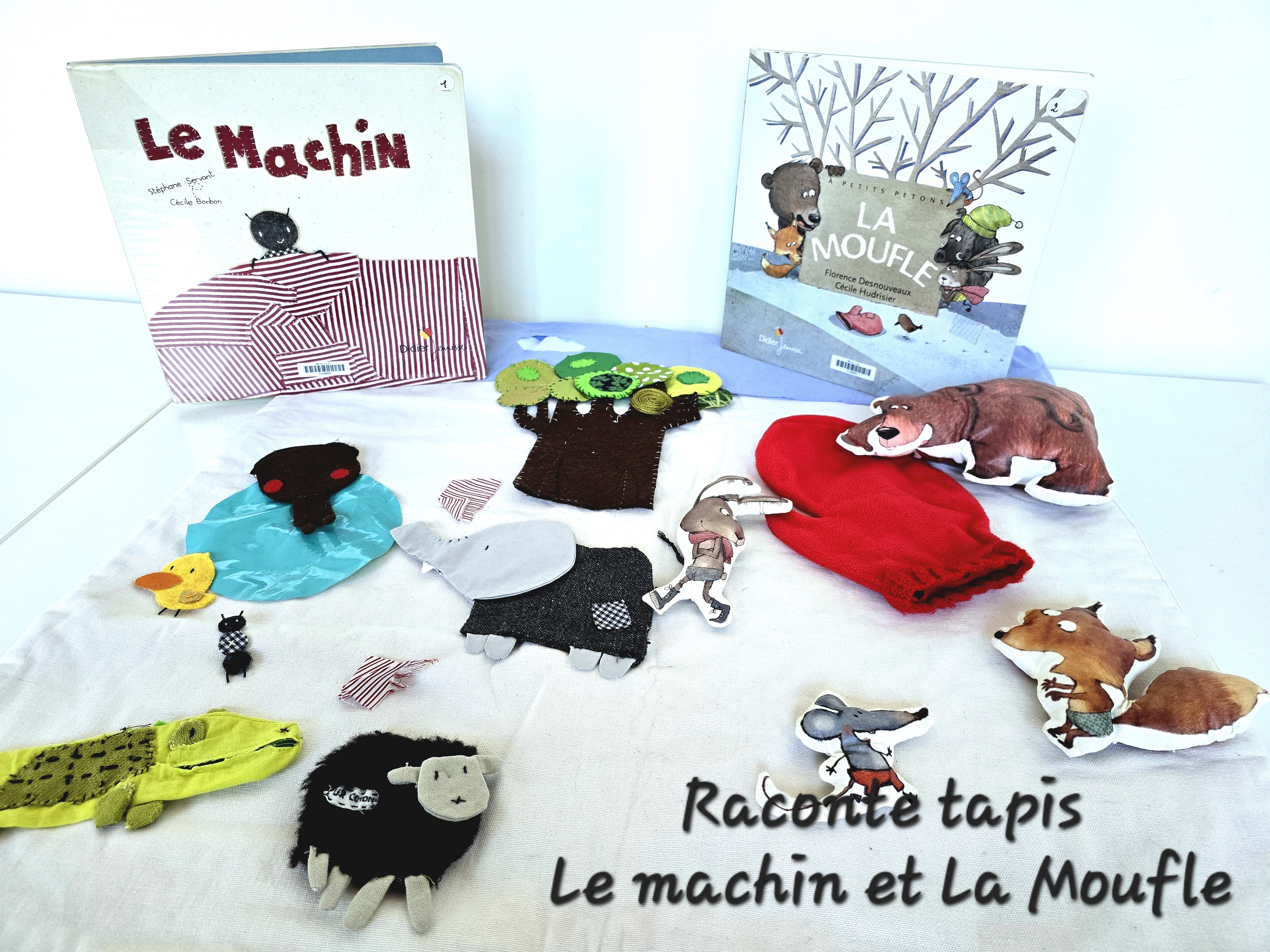 Raconte Tapis " Le machin" et " La moufle" 